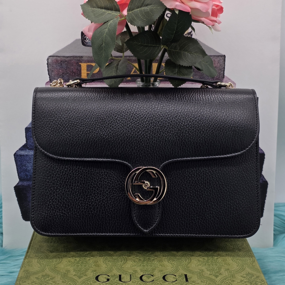 Gucci Black Leather Handbag